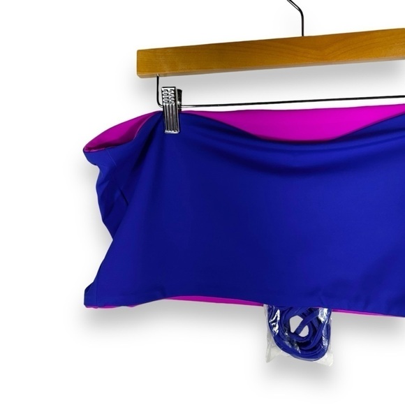 4 for $40 SALE! Fabletics Multi-Wear Bandeau Swim Top, Royal/Pink, Size 3X - Picture 4 of 12